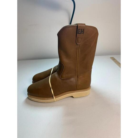 * NEW*Lehigh Leather Steel Toe Work Boots Size 7.5 Western Men’s - Picture 2 of 7